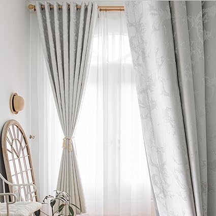 Bedroom Curtains - Blackout the Light Curtain for Window 2 Pieces Package