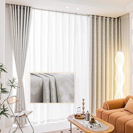 Bedroom Curtains - Blackout the Light Curtain for Window 2 Pieces Package