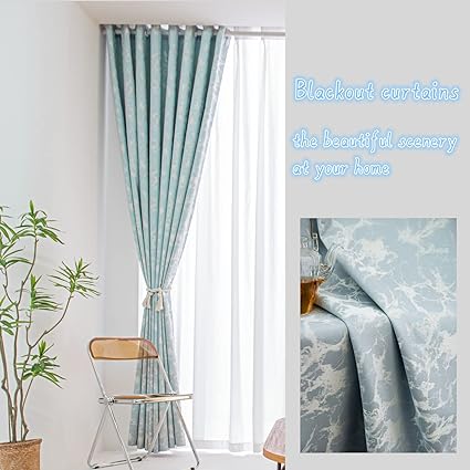 Bedroom Curtains - Blackout the Light Curtain for Window 2 Pieces Package