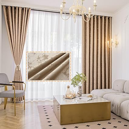 Bedroom Curtains - Blackout the Light Curtain for Window 2 Pieces Package